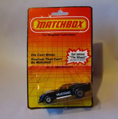 1983 Matchbox IMSA Mustang Car #11 Black Ford • $11.99