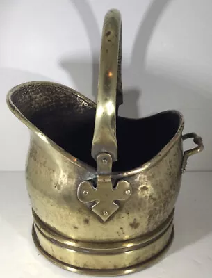£19.99 • Buy VINTAGE  BRASS COAL BUCKET SCUTTLE FIRESIDE 33cm Tall