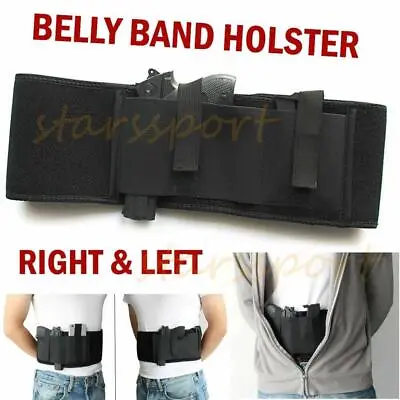 Tactical Belly Band Holster Concealed Hidden Carry Pistol Hand Gun Waist Belt • $8.99