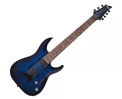 Schecter Omen Elite-7 7-String Guitar - See Thru Blue Burst - B-Stock • $469.99