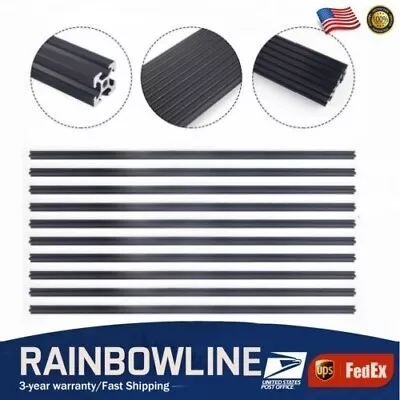 20*20*1000mm 2020 T-Slot Aluminum Extrusion For CNC 3D Printer Black 10 Packs US • $74