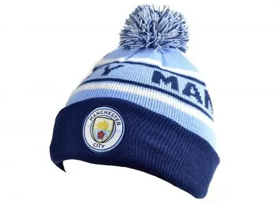 £22.99 • Buy New Manchester City FC Official Football Club Text Bobble Hat Mufc Man City 