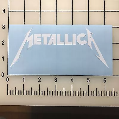 Metallica Logo 6  Wide White Vinyl Decal Sticker - BOGO • $5.99