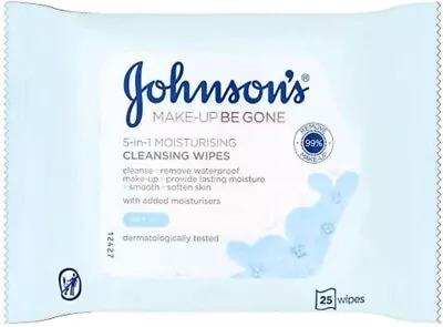 £1.91 • Buy Johnson's Face Care Makeup Moisturising Wipes, Pack Of 25 Wipes