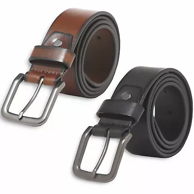 Genuine Leather Belts For Men Stylish & Classy Casual Jeans 1.5  Wide Many Sizes • $19.99