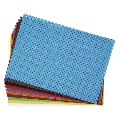 10 X A4 Coloured Card With Holes Cross Stitch Aida Cardboard Childs Embroidery • £24.99