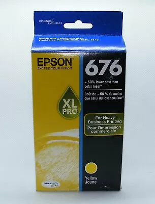 NEW GENUINE Epson 676 XL Pro Yellow Ink Cartridge • $10.99