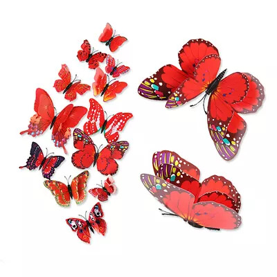 3D DIY  Wall Stickers Fridge Magnet Home Decor  Butterfly Stickers Room Decor US • $0.60