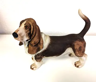 $19.99 • Buy Vintage Andrea By Sadek Porcelain Basset Hound Dog Figurine 7733 Bisque China