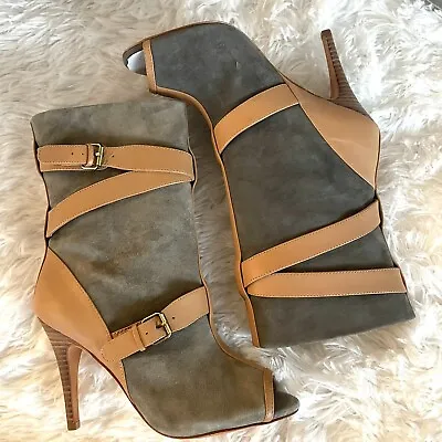 Vivienne Westwood NWOB Gray Suede And Brown Leather Boots Size 5.5 • $125