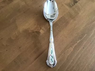 Lenox HOLIDAY Flatware Kirk Stieff Serving SPOON 18/8 Ceramic Insert  Xmas Boxed • $39.95