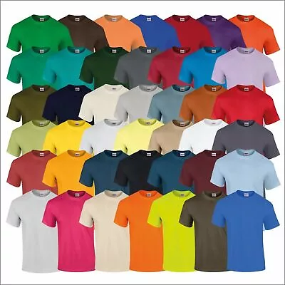 Mens Plain T-Shirt / Gildan Ultra Cotton Tee Adult T-Shirt G2000 52 COLOURS • £7.99