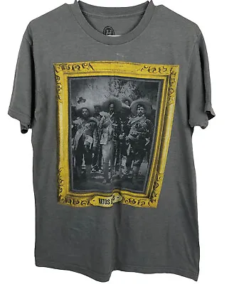 Hybrid Men’s  Graphic T-shirt Pancho Villa Vatos Locos Gray Size M • $10