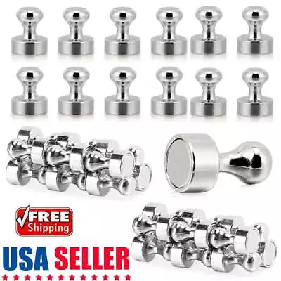 12/24/36 Magnetic Strong Fridge Magnets Neodymium Crafts Whiteboard Push Pins US • $8.64