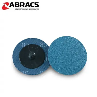 £5.55 • Buy ABRACS Quick Lock Sanding Discs Blue Zirconium 50mm 75mm 40g 60g 80g 120g Grit