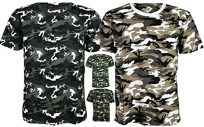 £3.99 • Buy Mens Crew Neck Military Camouflage T-Shirts Army Combat Tee Summer Top Jungle Te