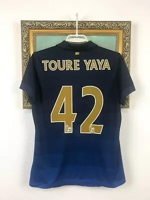 Manchester City Away Football Shirt 2014 Toure Yaya #42 Soccer Size XS • $30