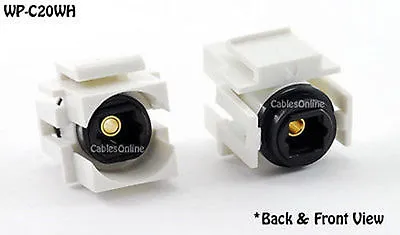 Toslink Audio (SPDIF) Female To Female Keystone Jack Coupler White - WP-C20WH • $5.99