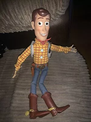 Vintage Thinkway Disney Toy Story Talking 15  Woody Pull String Doll Toy • £1.99