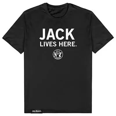 Jack Daniels Jack Lives Here Logo Tee T Shirt Easter Gifts • $19.95