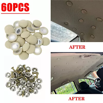 Car Roof Repair Rivets Sagging Headliner Fix Repair Pins 60 Pc Snap Rivet Parts • $13.31