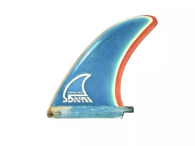 Vintage 1970s Era Rainbow Style Surfboard Fin 7  (multi Color) • $150