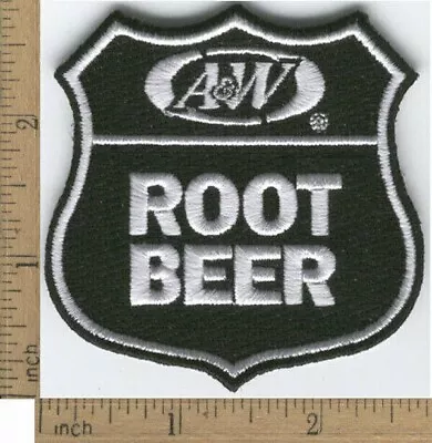 Vintage A&W Root Beer Embroidered Patch Allen And Wright Soda Pop Street Sign • £21.22