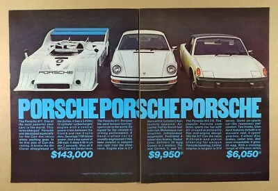 1974 Porsche 917 911 & 914 2.0 Color Photo Vintage Print Ad • $9.99