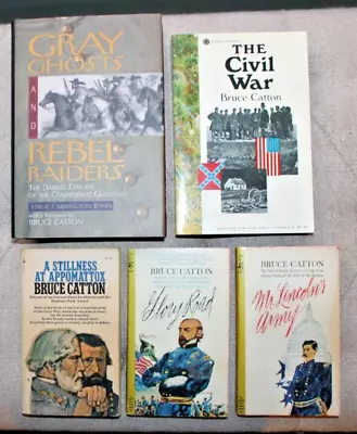 Lot Of Bruce Catton HC/PB Books (5) The Civil War Potomac Appomattox • $11.95