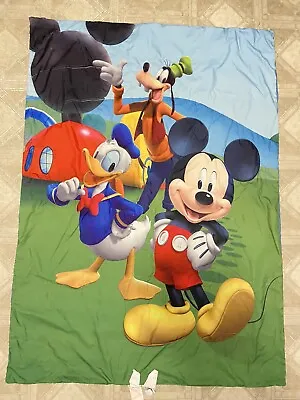 Disney Jr Mickey Mouse Club House Donald Duck & Goofy Baby Blanket 41”x56” • $22.22