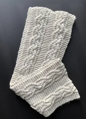RJR John Rocha Ladies Cream Winter Cable Knit Scarf • £5