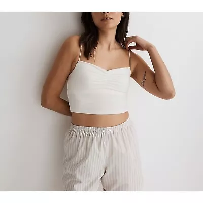 Madewell Flex Sweetheart Crop Tank Top In Lighthouse Size XS NWT • $14.99
