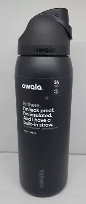 Owala FreeSip Very Very Dark Black Stainless Steel Water Bottle 40 Oz • $22.33