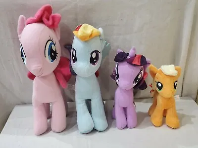 My Little Pony MLP 4 Plushes Twilight Sparkle Pinkie Pie Rainbow Dash Apple Jack • $25