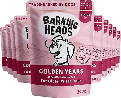 £25.86 • Buy Barking Heads Golden Years Senior 7+ Wet Adult Dog Food Chicken Salmon 10 X 300g