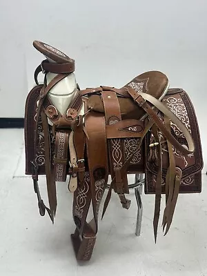 KingSaddle Mexican Leather Horse Saddle/ Silla De Montar Estilo Charro • $699.99