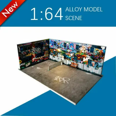 1:64 Scale Parking Lot Model Roadway Graffiti LED Light Display Model Scenery • $21.98