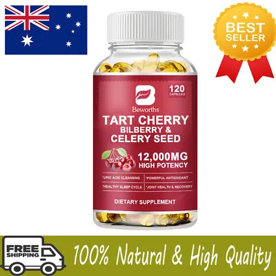 Tart Cherry Extract 120 Veggie Caps 12000mg Sleep Support & Muscle Recovery • $20.70