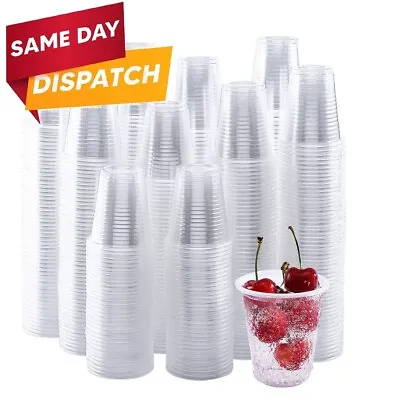 2000 X Clear Plastic Cups 7 Oz For Water Coolers Vending Drinking Reusable • £28.26