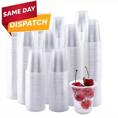 2000 X Clear Plastic Cups 7 Oz For Water Coolers Vending Drinking Reusable • £37.04