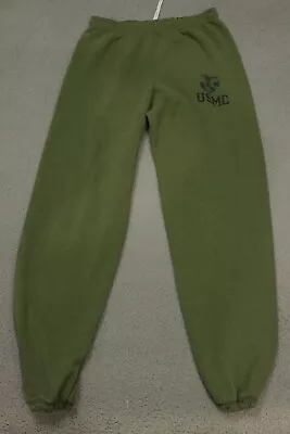 Vintage USMC Sweatpants  Men's Size Medium Olive Green Marine Corps USA • $30