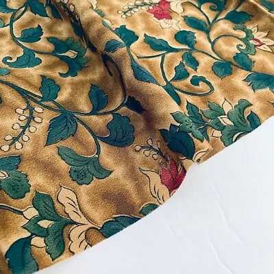 Dark Mustard #B1 13.5x58 Vintage Silk Japanese Kimono Fabric RM48 • $12.99