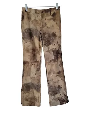 Vertigo Paris  Designer Faux Suede Marbled Beige Pants Womens  6 /38 New $155 • $48