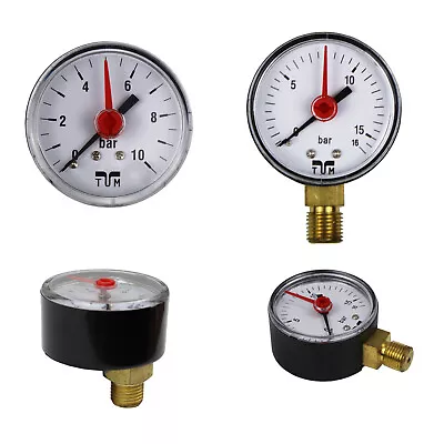 $10.72 • Buy Manometer Vertical Horizontal Compressed Air And Water Vacuum ØDN50 1/4  