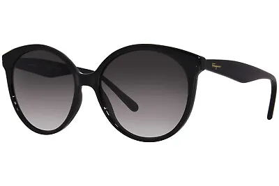 New SALVATORE FERRAGAMO Sunglasses SF 1071S 001 Black Frame Grey Lens 58-17-140 • $64.95