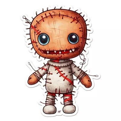 Cute Voodoo Doll Vinyl Decal Sticker - Ebn9101 • $5.07