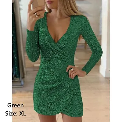 Bling Party Evening Dresses Sequin Mini Dress Bodycon Party Dress Ball Gown • $25.21