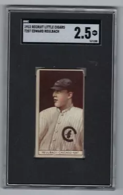 1912 T207 Recruit Cigars Baseball Card Edward Ed Reulbach Chicago Cubs SGC 2.5 • $115