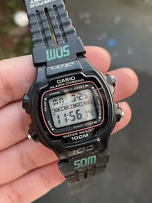 £39.99 • Buy Men's Vintage 1985 CASIO W-726 Digital Watch 100m Alarm Chrono RARE JAPAN/KOREA