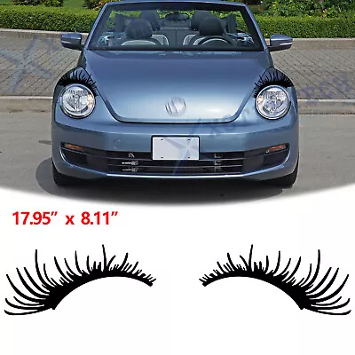 Car Eyelashes Stripe Decal Headlight Fog Eyebrow Stickers For MINI Cooper Beetle • $10.99